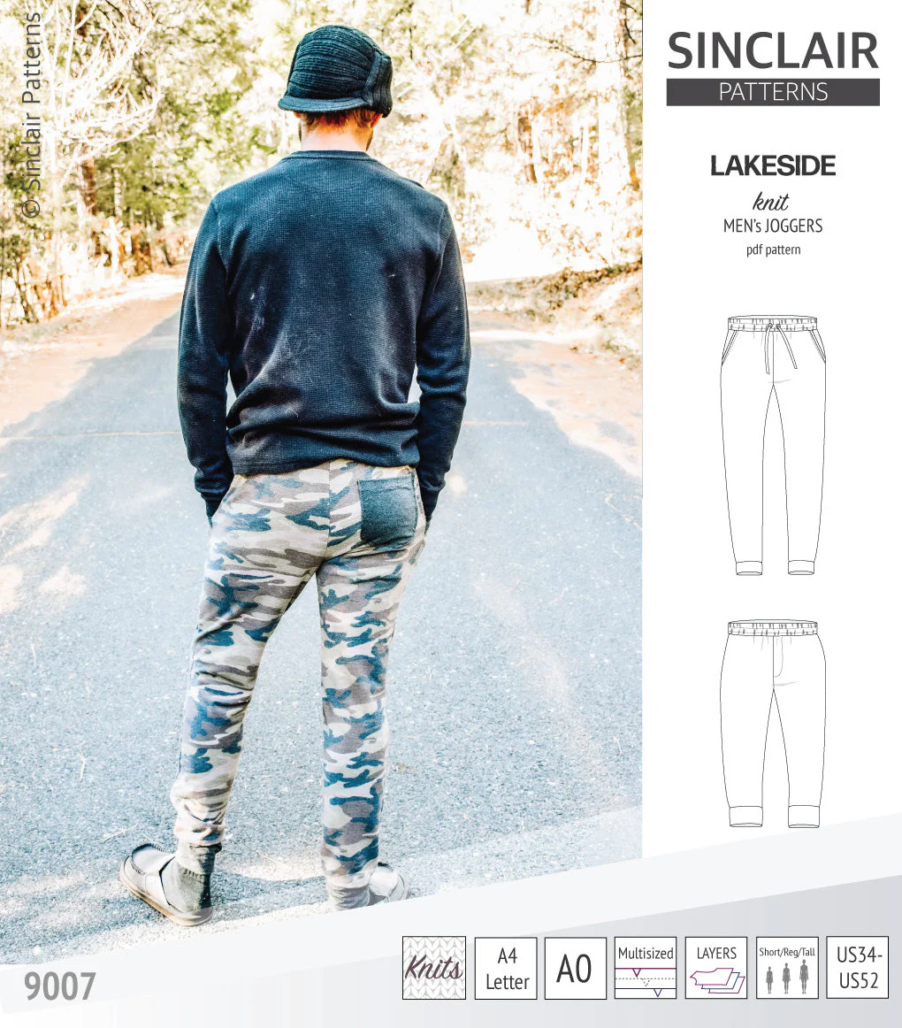 Sinclair Patterns Lakeside Knit Joggers - XS-5XL - PDF Pattern - Image 8