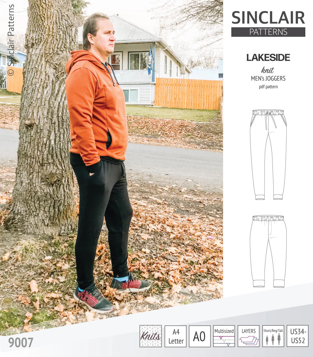 Sinclair Patterns Lakeside Knit Joggers - XS-5XL - PDF Pattern - Image 9