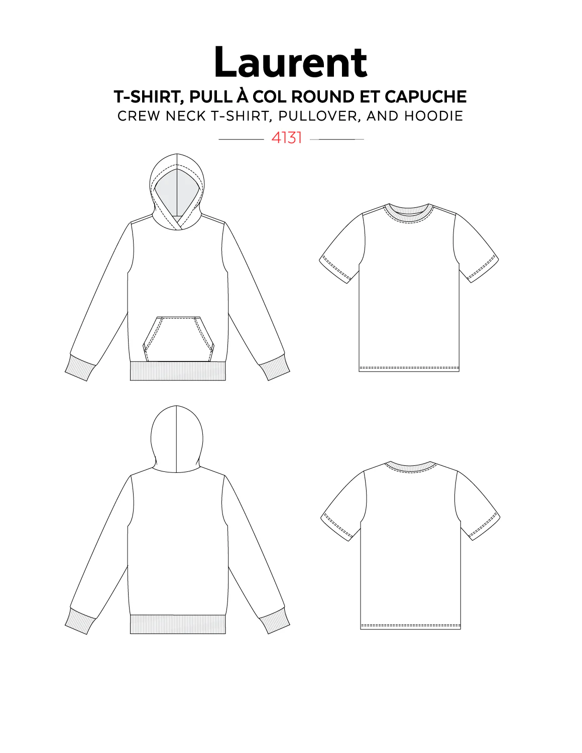 Jalie 4131 - Laurent T-Shirt, Pullover & Hoodie 2yrs - 2XL - Image 3