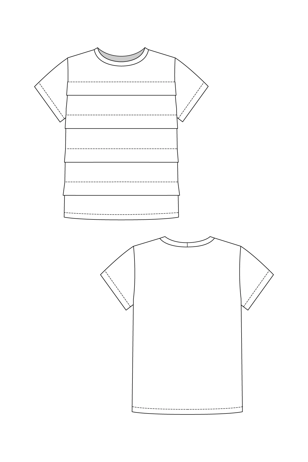 Named Clothing LAURIE pleated tee US0-24 - PDF Pattern - Image 8