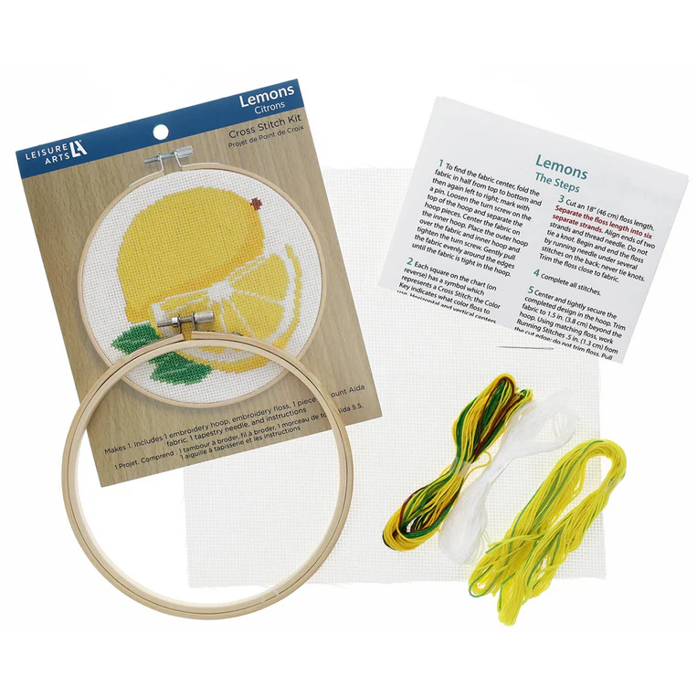 Leisure Arts Lemons 6" Embroidery Kit - Image 3
