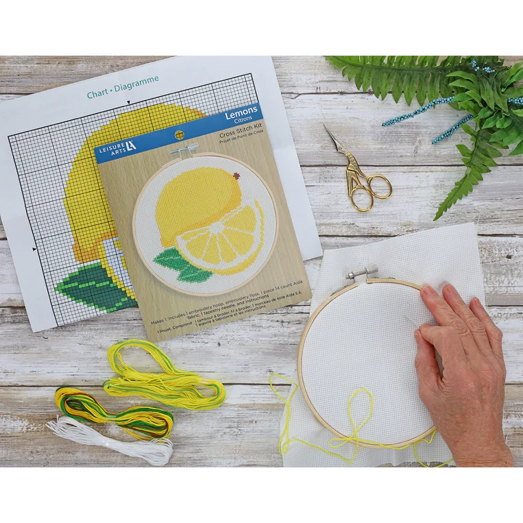 Leisure Arts Lemons 6" Embroidery Kit - Image 4