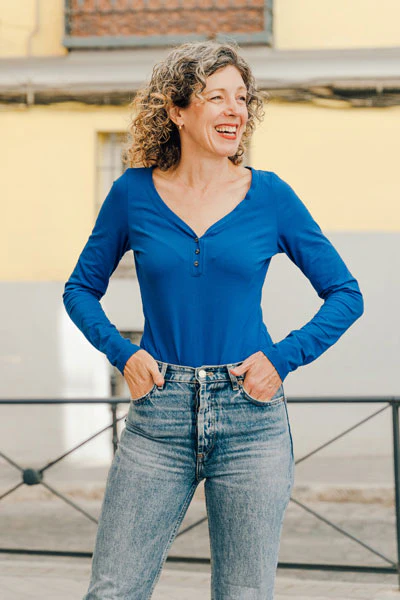 Liesl + Co Strasbourg Henley Bodysuit & Top XXS-XXL - Image 3