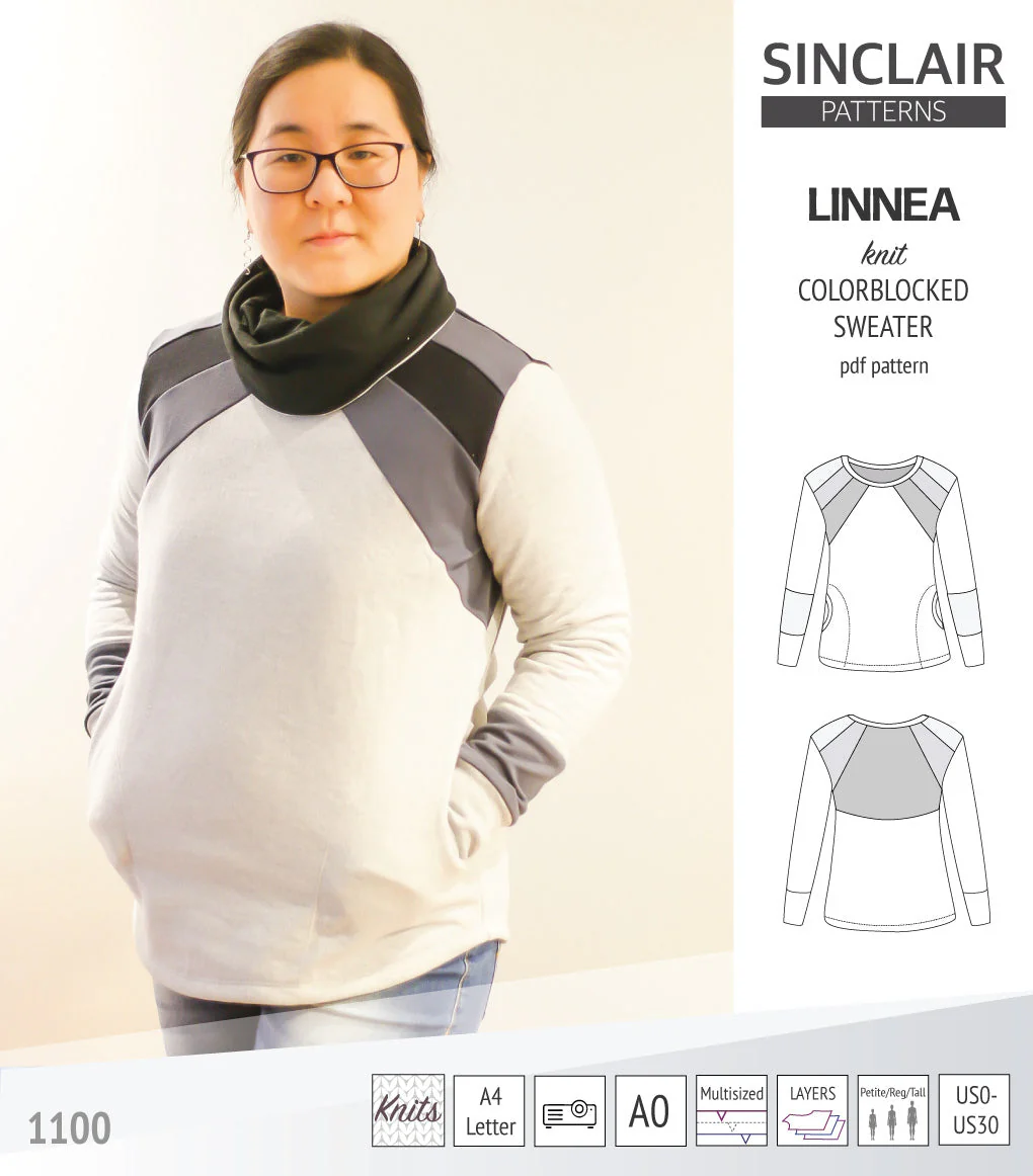 Sinclair Patterns Linnea Sweater - XXS-4XL - PDF Pattern - Image 45