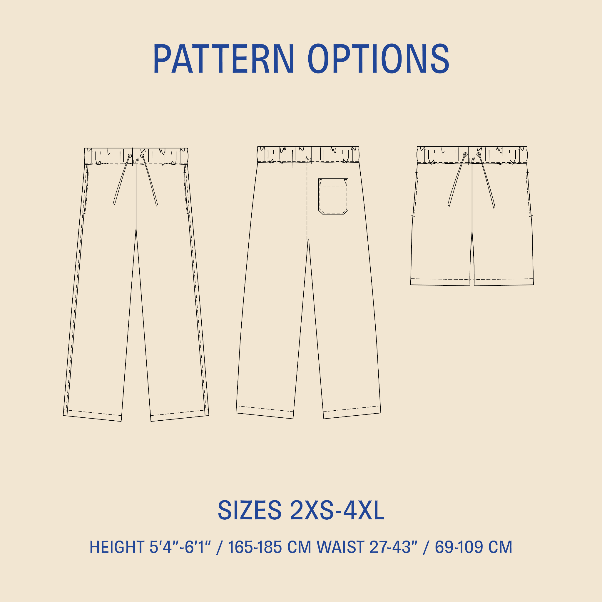 Wardrobe By Me Loose Linen Pants - 2XS to 4XL - PDF Pattern - Image 7