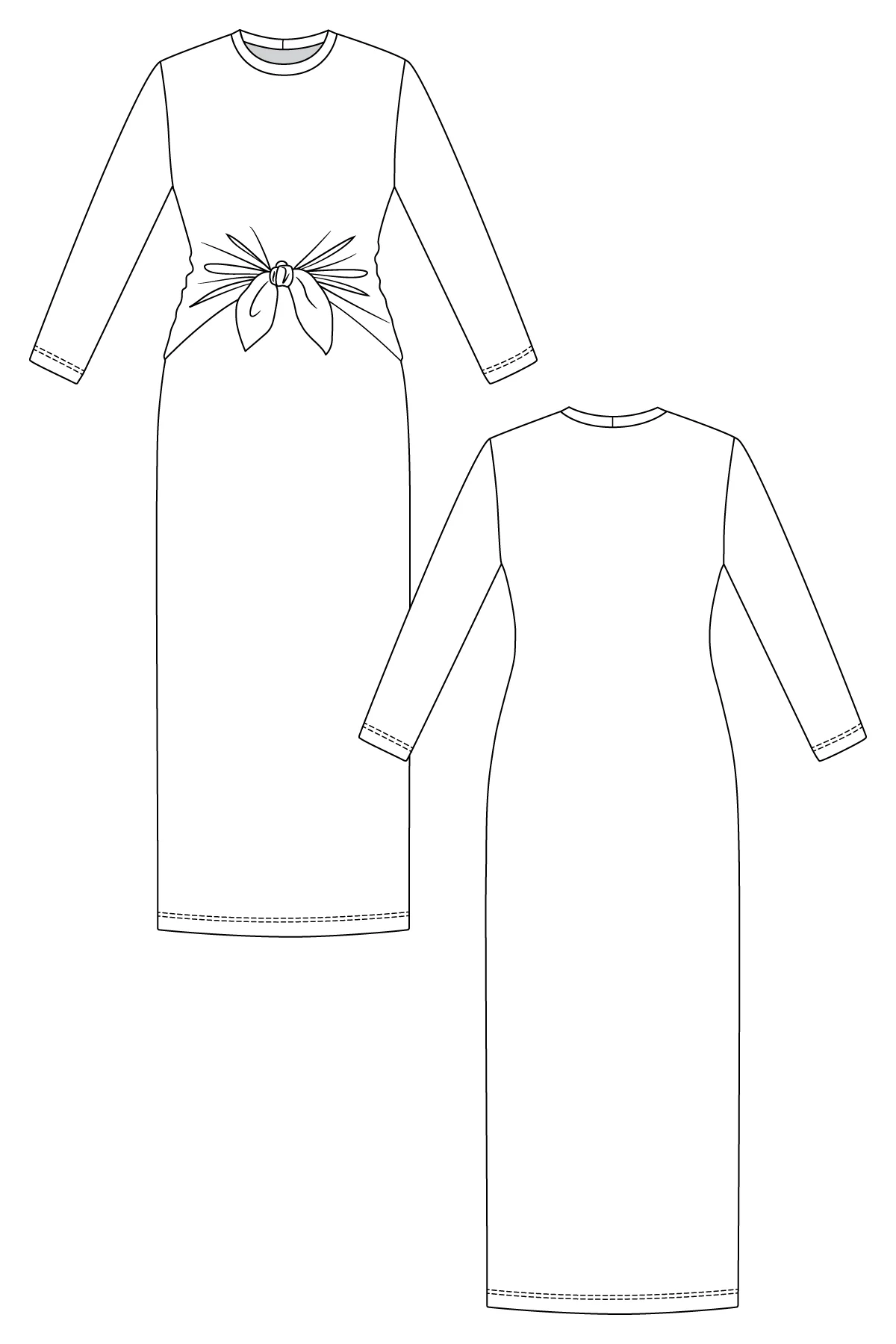 Named Clothing LYYTI tie front mini & maxi dress US0-24 - PDF Pattern - Image 5