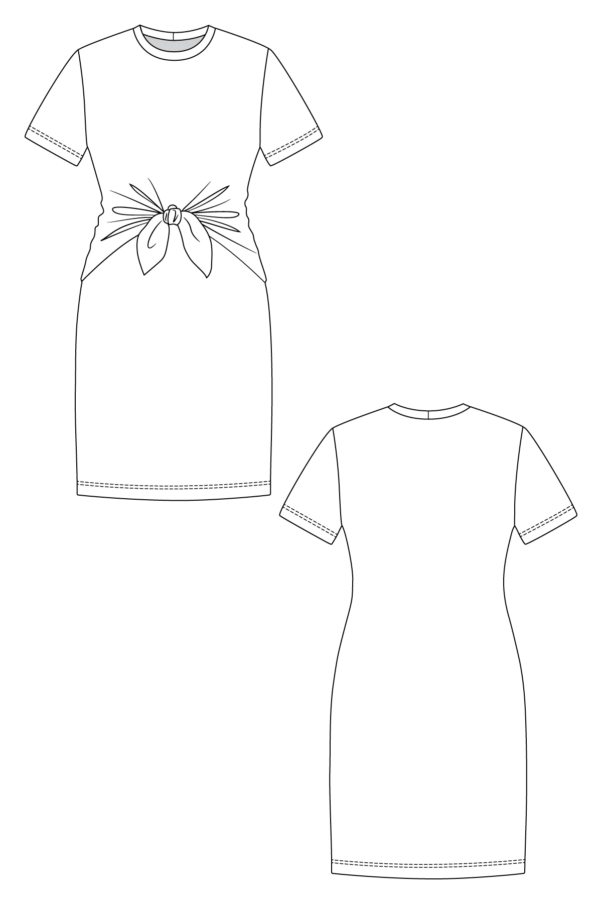 Named Clothing LYYTI tie front mini & maxi dress US0-24 - PDF Pattern - Image 8