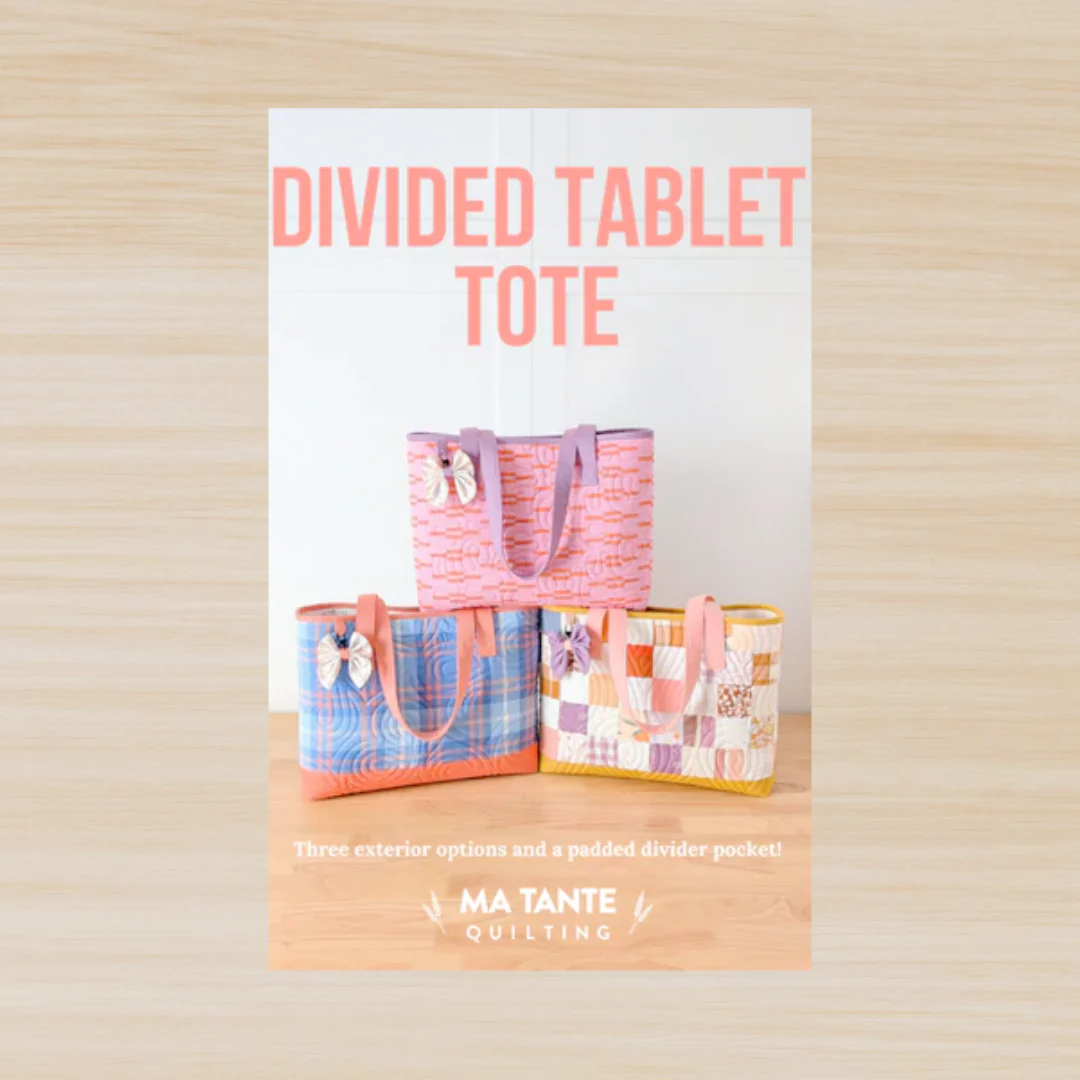 Ma Tante Quilts Divided Tablet Tote Pattern