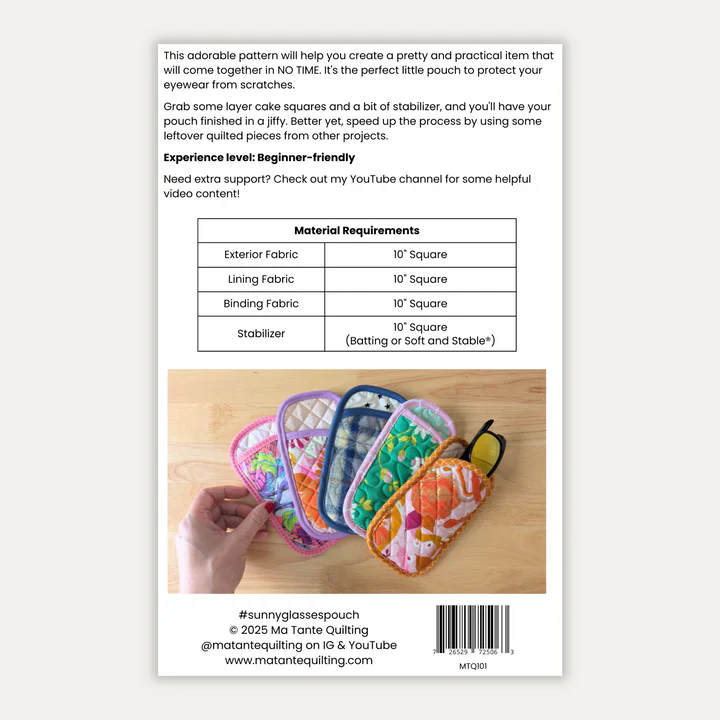 Ma Tante Quilts Sunny Glasses Pouch - Image 2