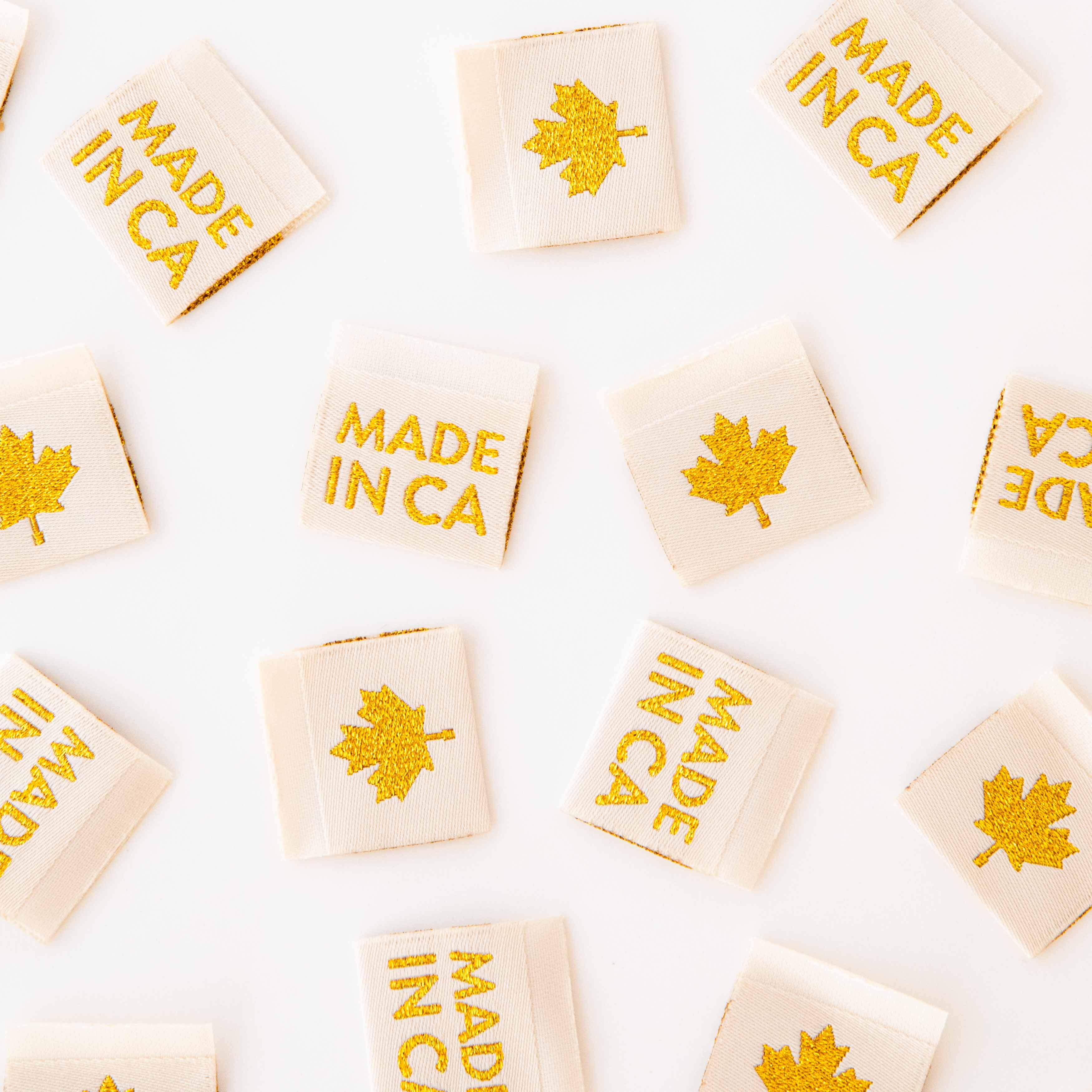 Made in Canada Gold - Sewing Woven Quilt and Garment Label - Image 3