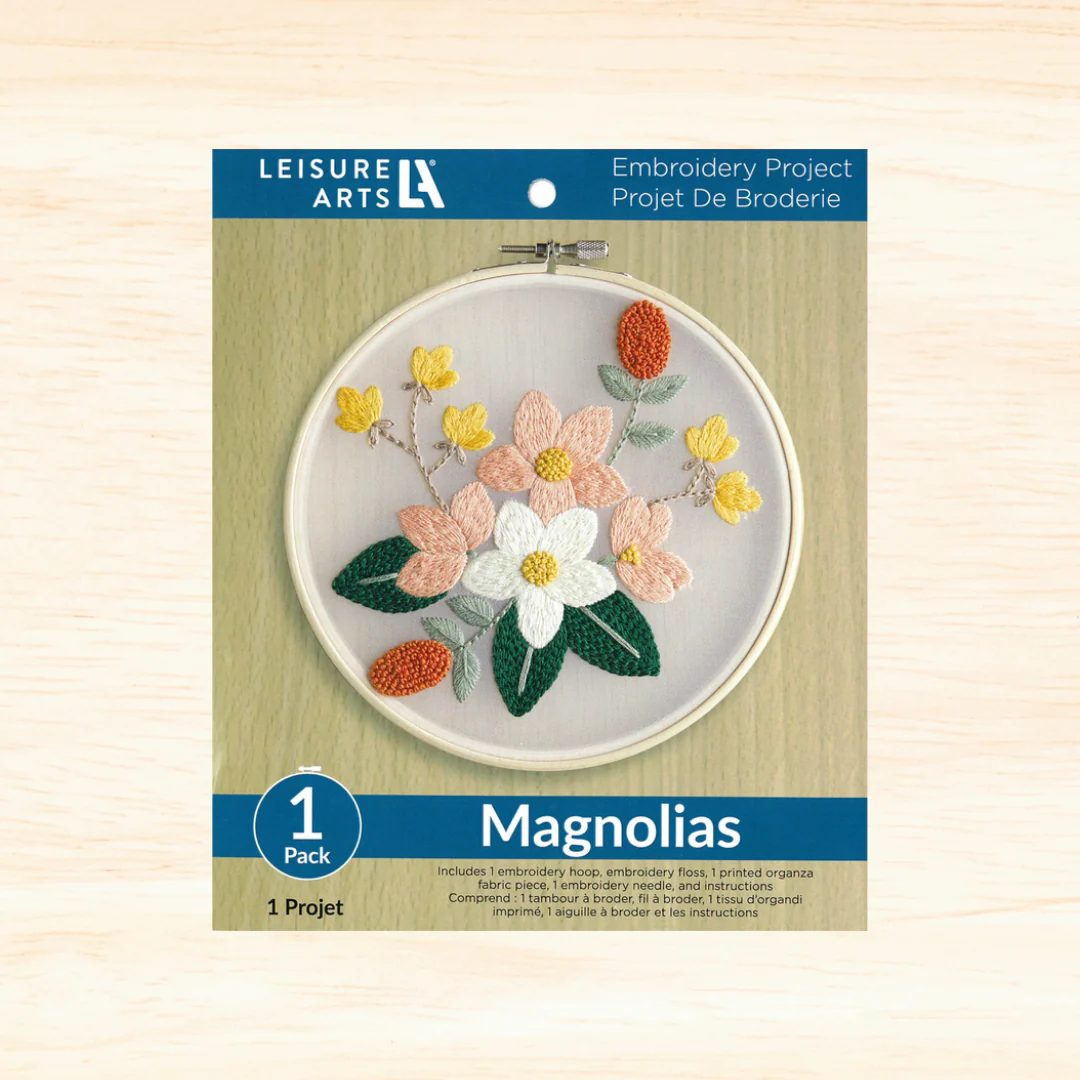 Magnolias 6" Embroidery Kit
