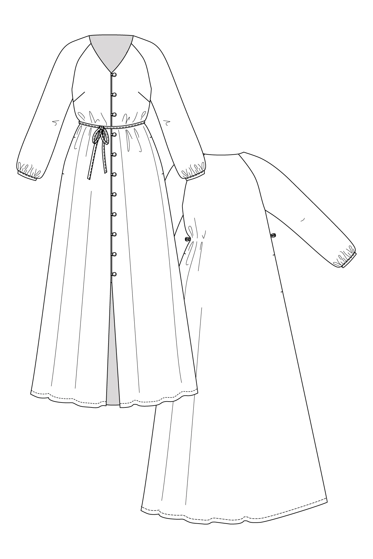Named Clothing MAITE raglan tunic & dress US0-24 - PDF Pattern - Image 16