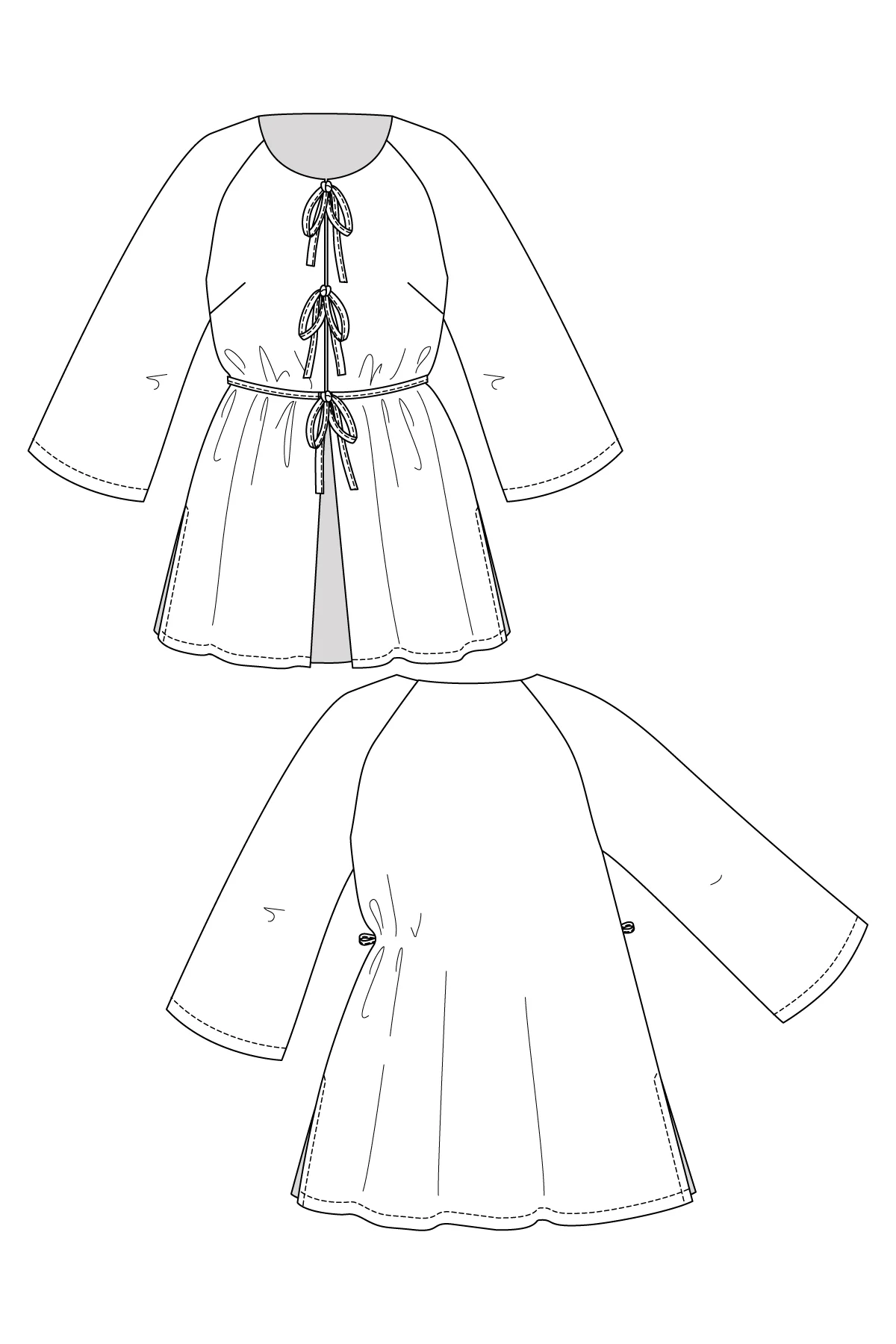 Named Clothing MAITE raglan tunic & dress US0-24 - PDF Pattern - Image 17