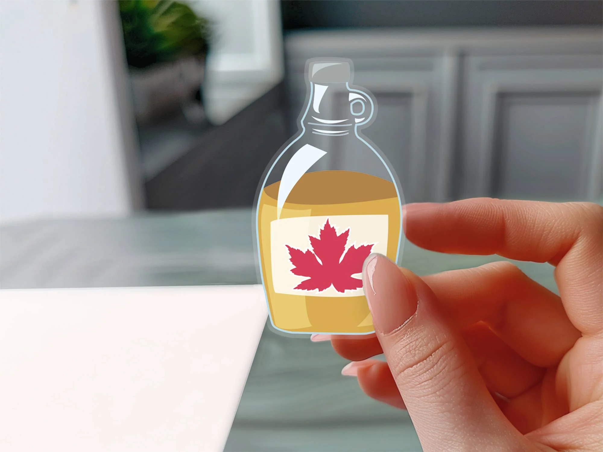 Maple Syrup Bottle Vinyl Sticker - Image 2