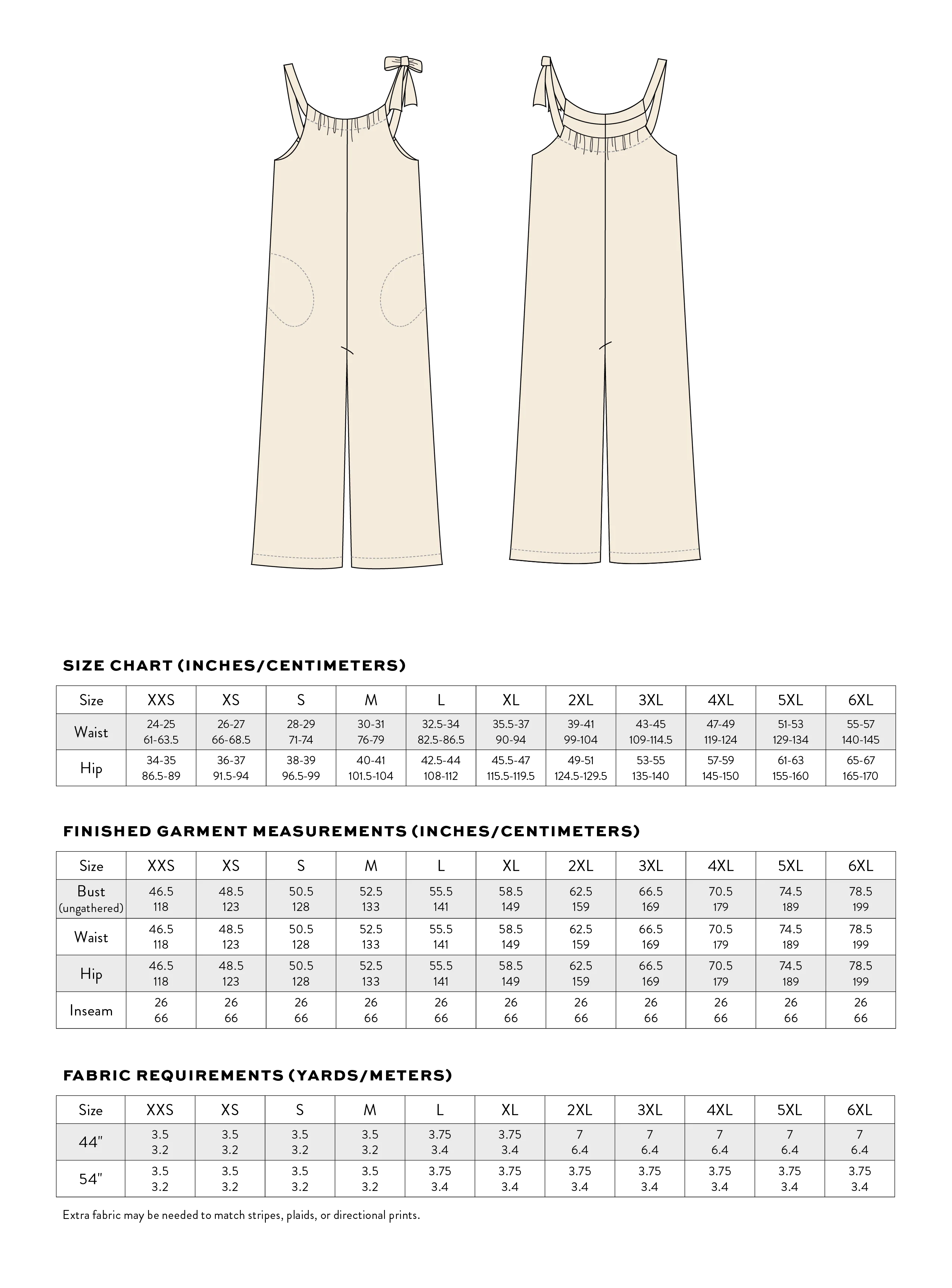 Matchy Matchy Cabana Tie Playsuit - XXS-6XL - PDF Pattern - Image 3