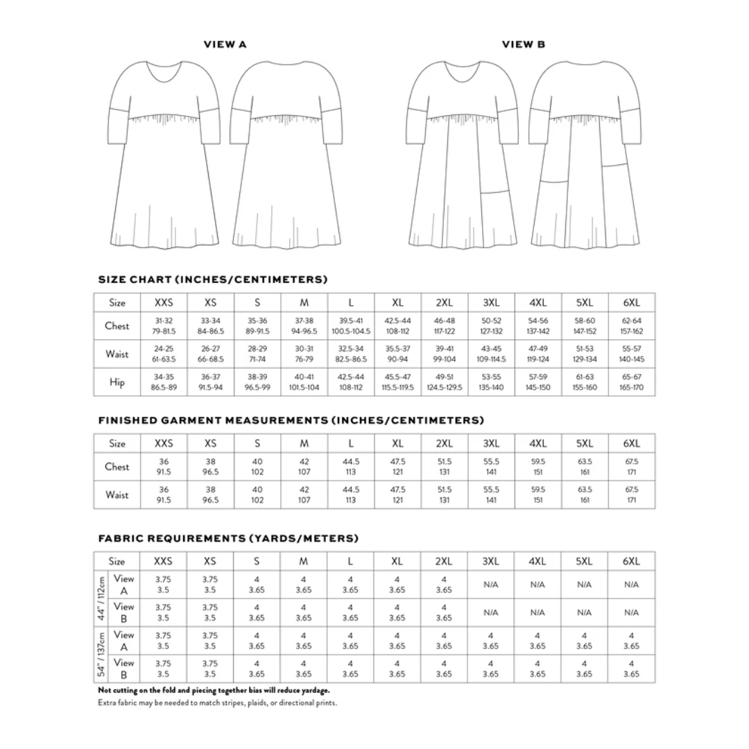 Matchy Matchy Horizon Day Dress - XXS-6XL - PDF Pattern - Image 3
