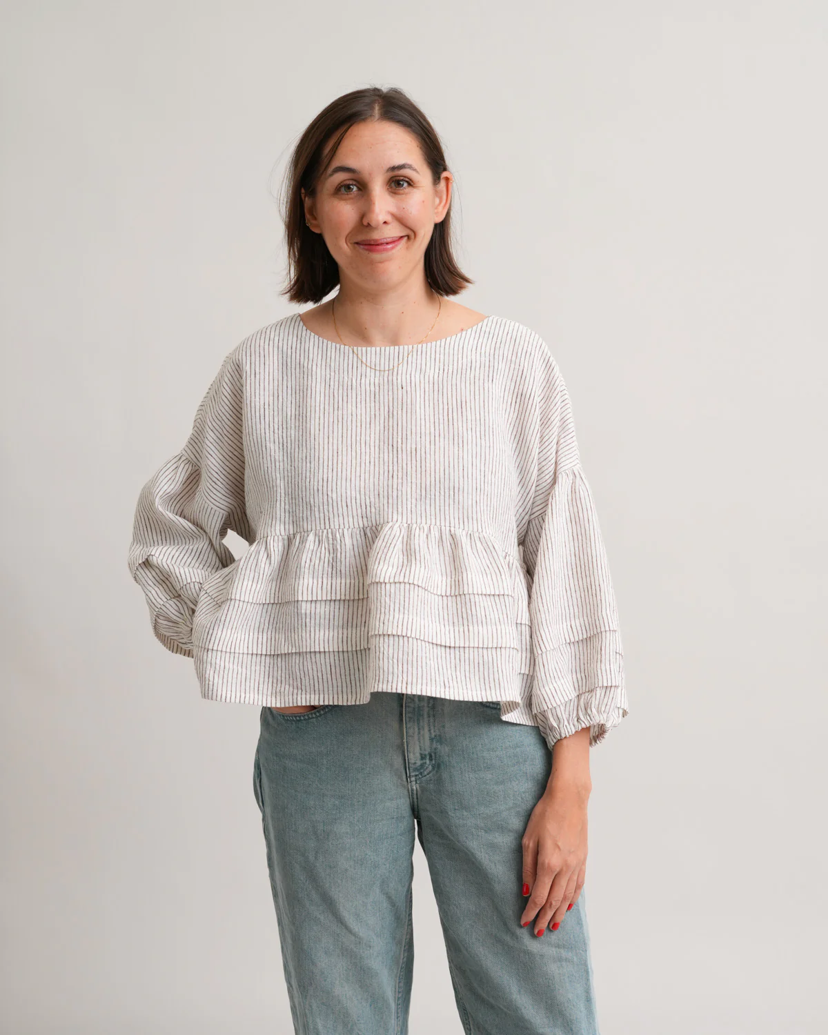 Matchy Matchy Pintuck Poet Blouse - XXS-6XL - PDF Pattern
