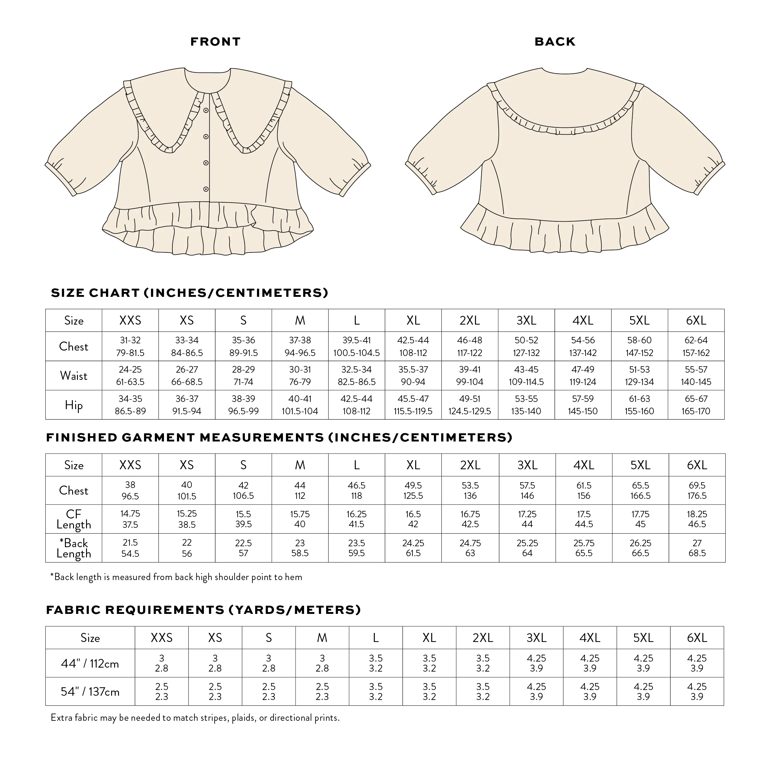 Matchy Matchy Playdate Blouse - XXS-6XL - PDF Pattern - Image 14