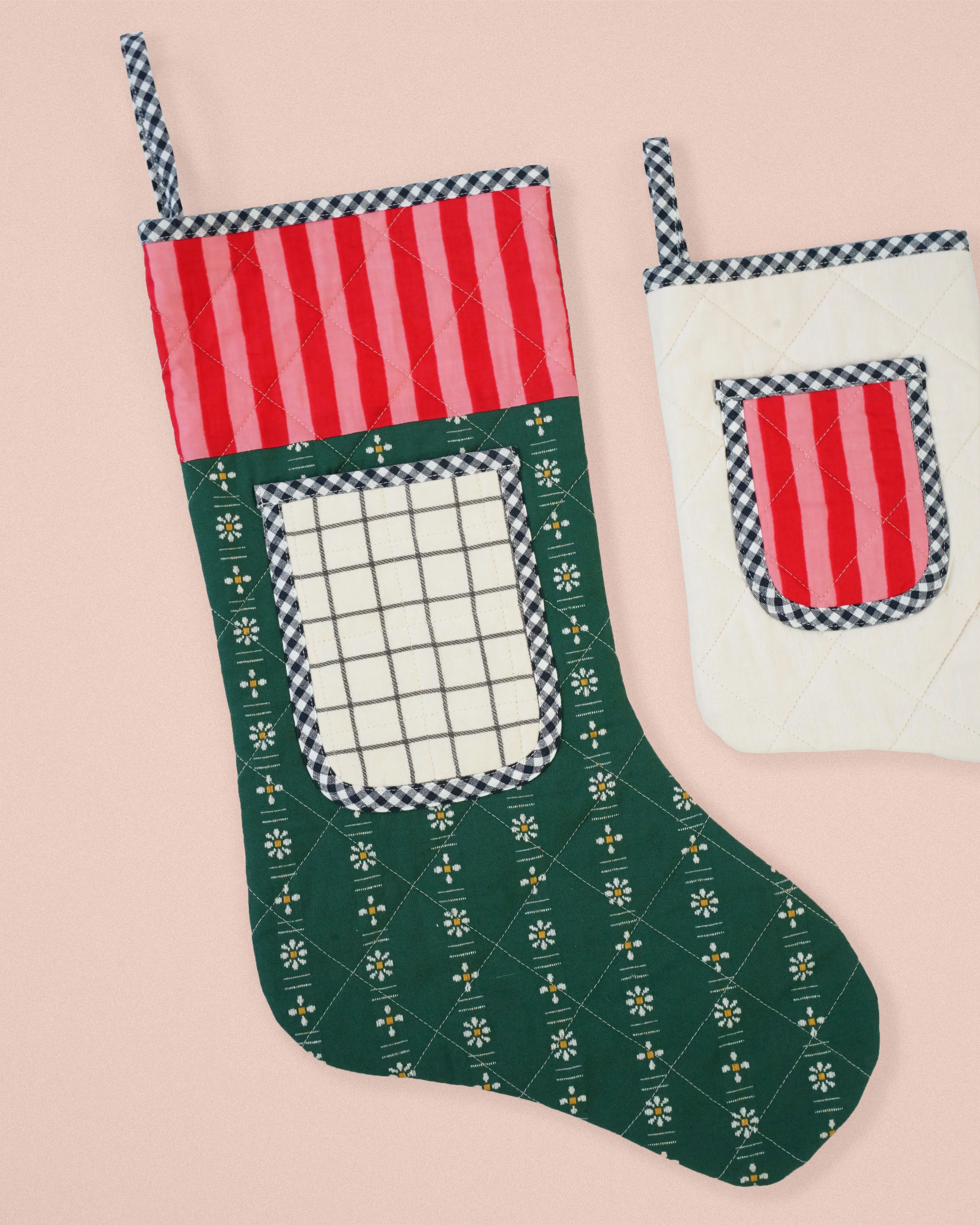 Matchy Matchy Quilted Pocket Stocking - PDF Pattern - Image 3