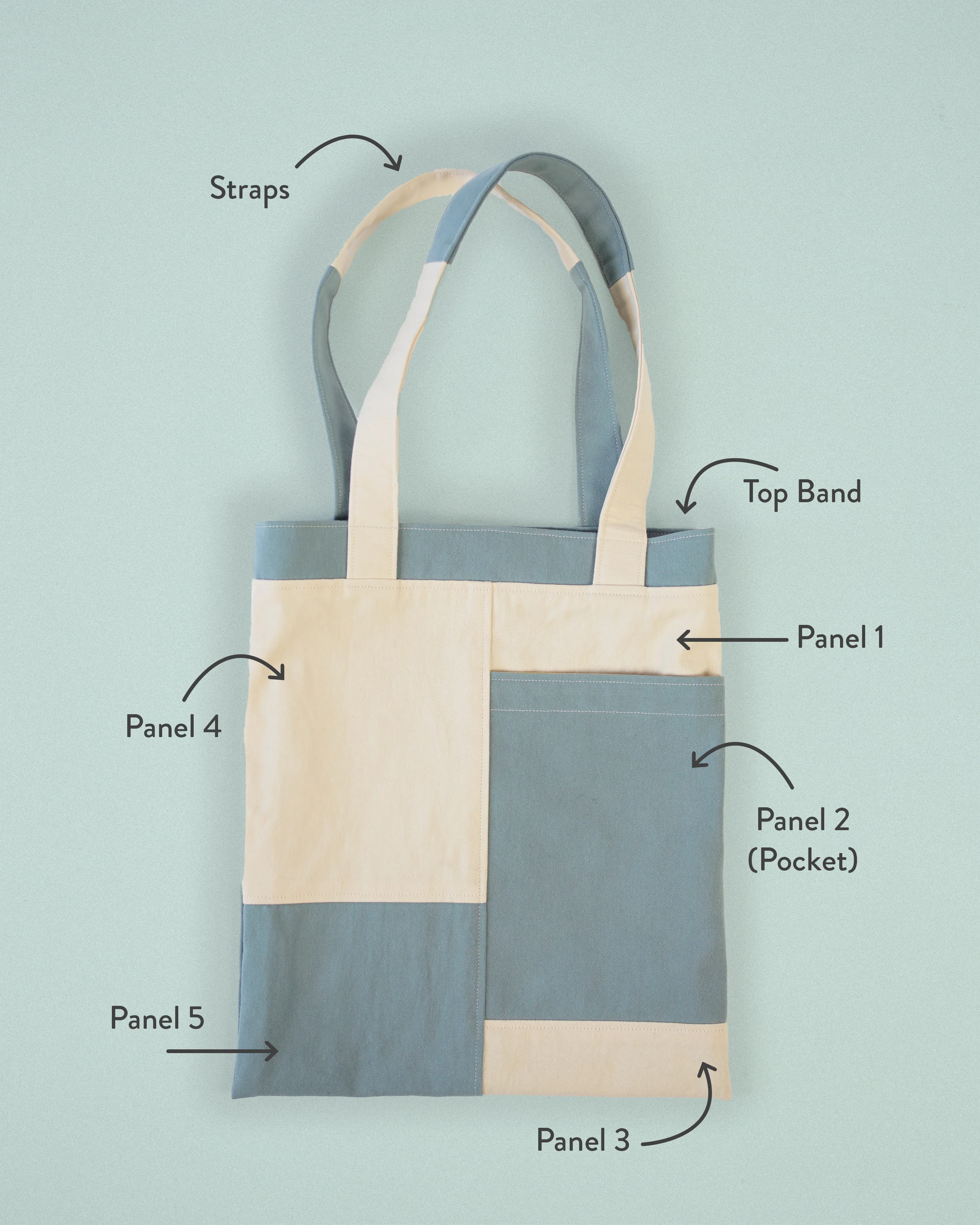Matchy Matchy Stash Pocket Tote - PDF Pattern - Image 2