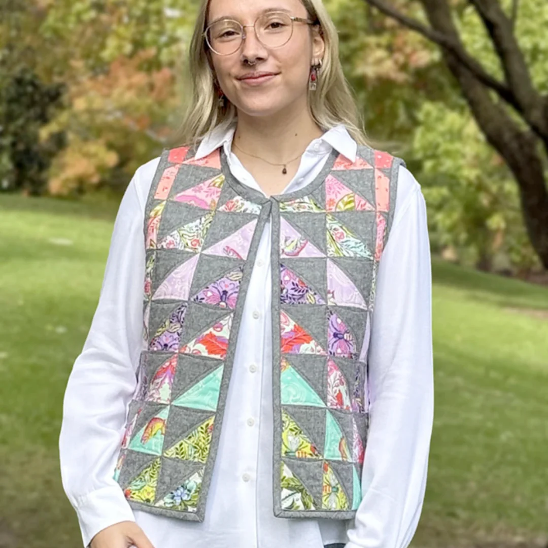 Melly & Me Britney Quilted Vest Sewing Pattern - Size XS to Size 4XL - Image 3