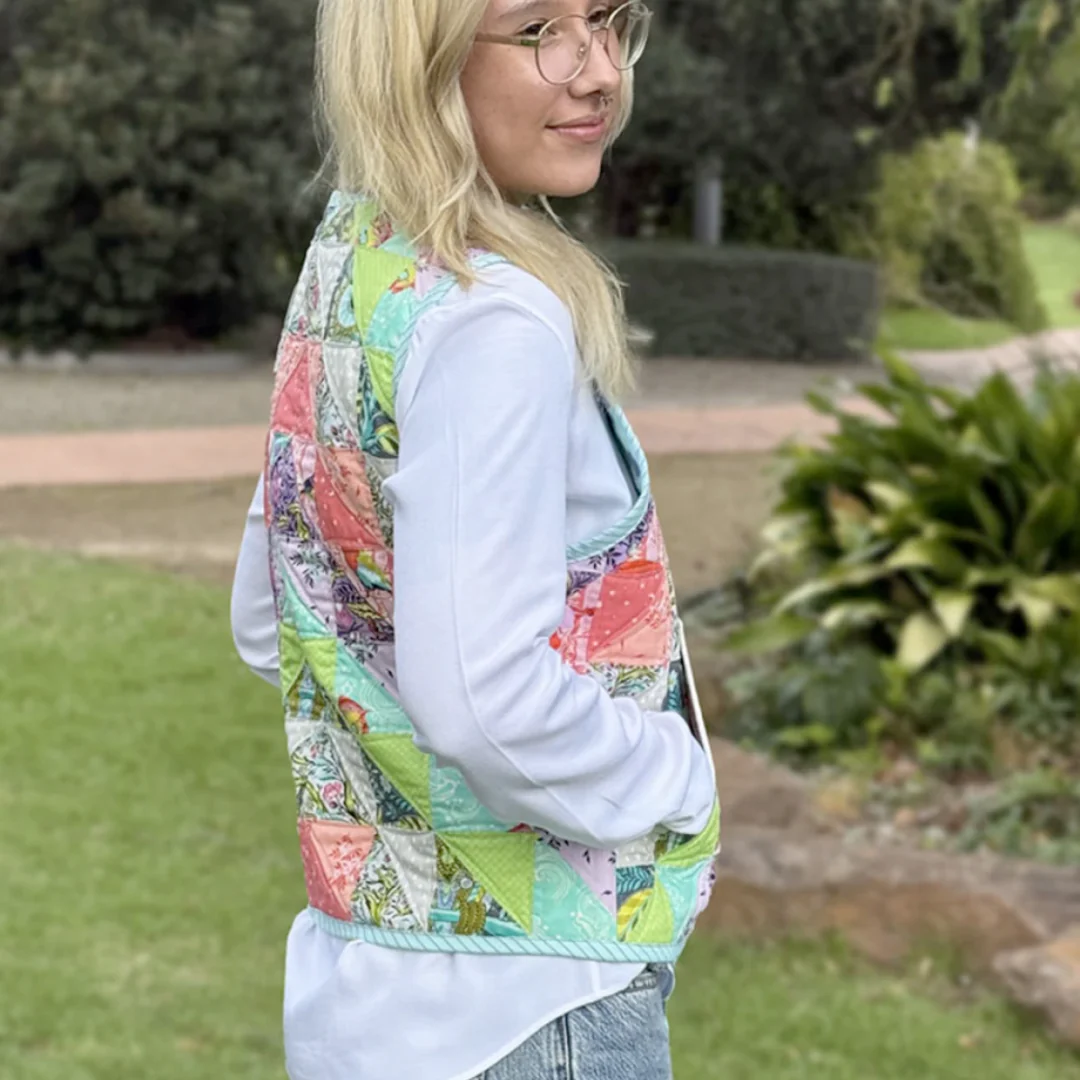 Melly & Me Britney Quilted Vest Sewing Pattern - Size XS to Size 4XL - Image 4