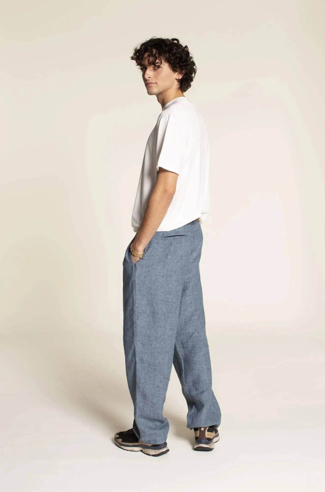 Wardrobe By Me Men's Pleated Pants - Waist Size 26-42 - PDF Pattern - Image 3