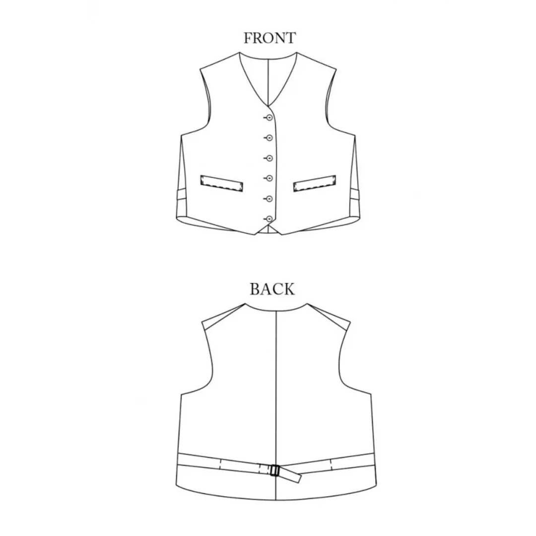 Merchant & Mills The Miller Waistcoat Uk6-28 - PDF Pattern - Image 8