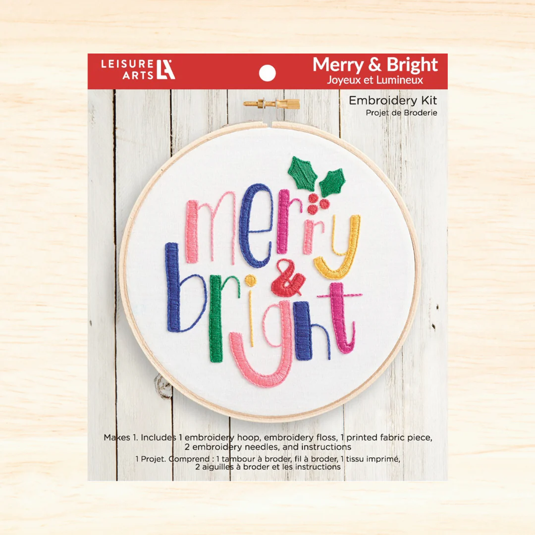 Merry and Bright 6" Embroidery Kit