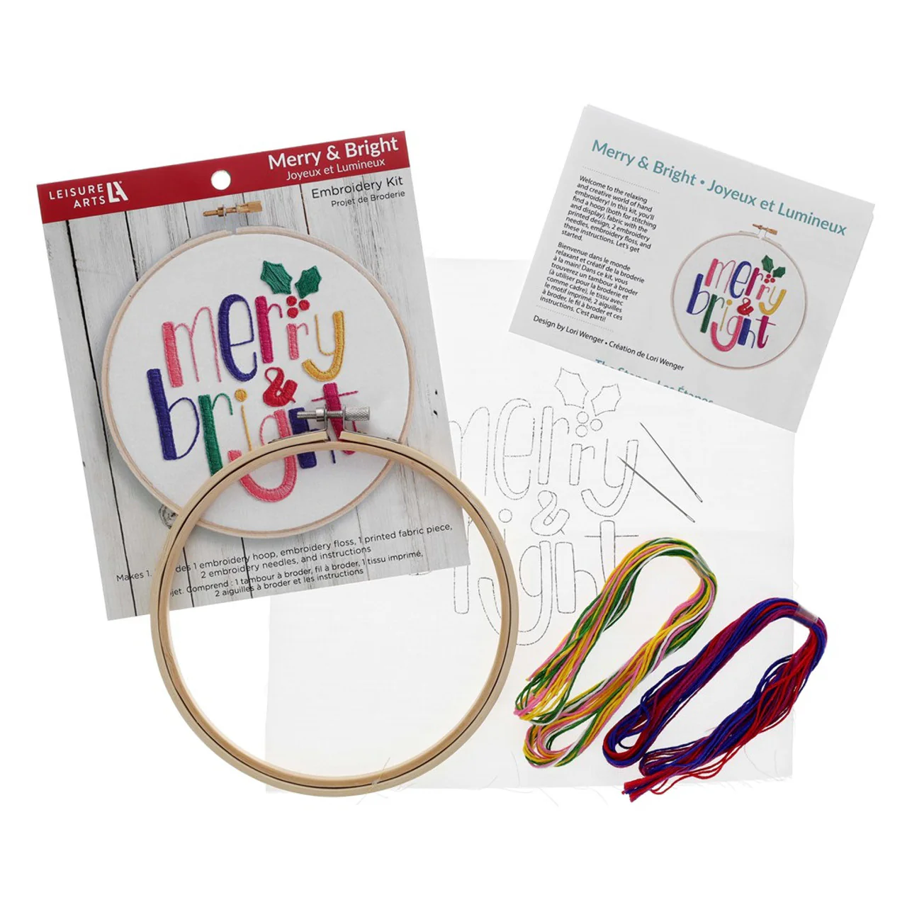 Merry and Bright 6" Embroidery Kit - Image 3