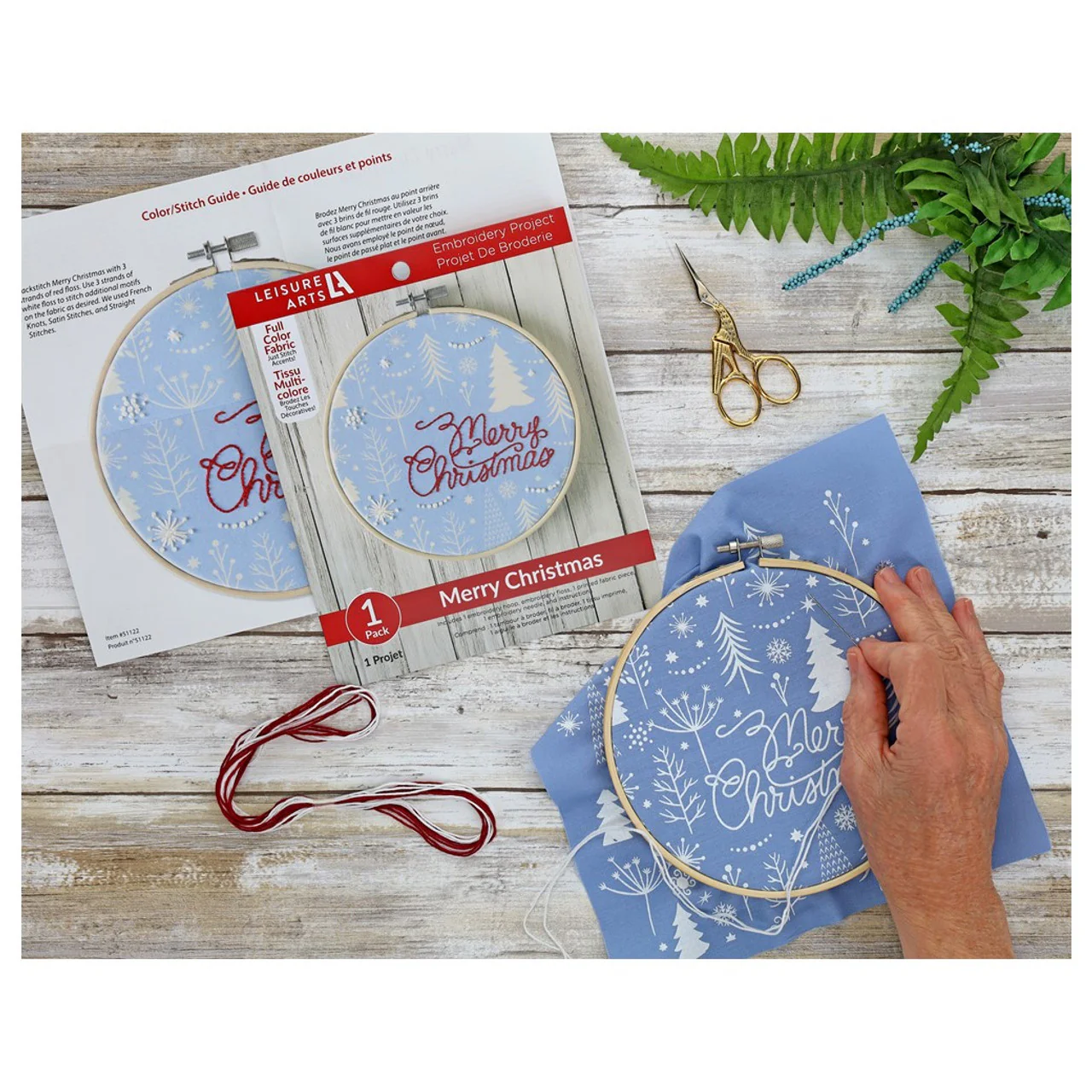 Merry Christmas 6" Embroidery Kit - Image 4
