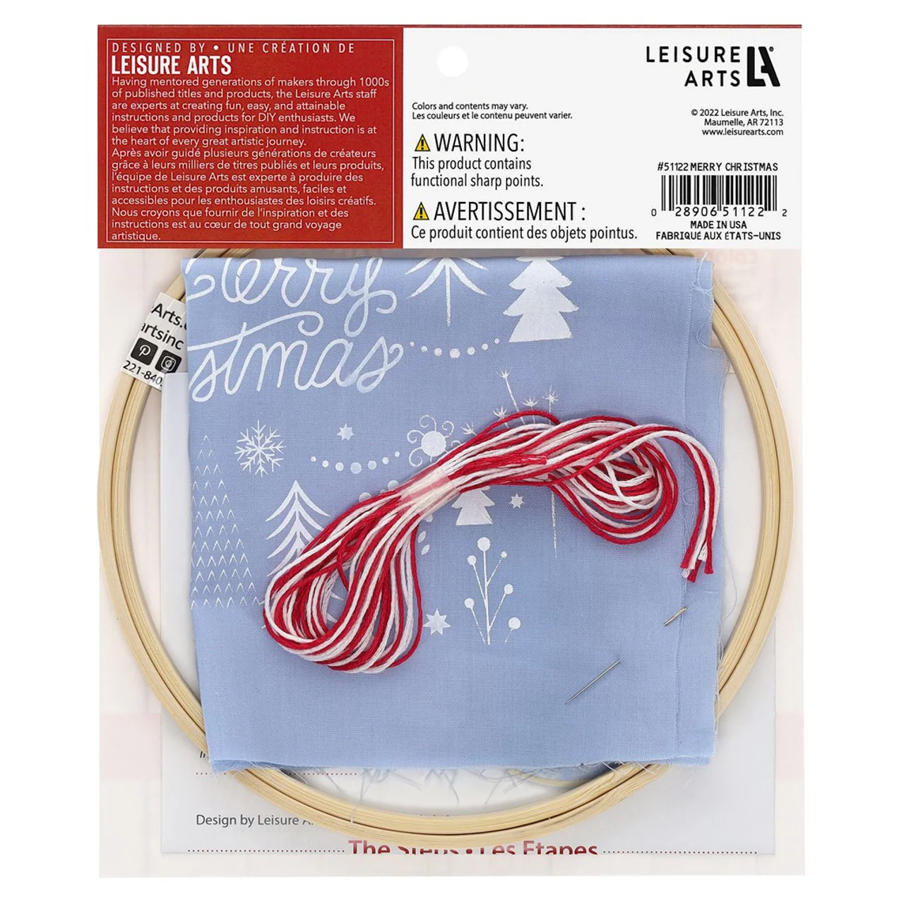 Merry Christmas 6" Embroidery Kit - Image 5
