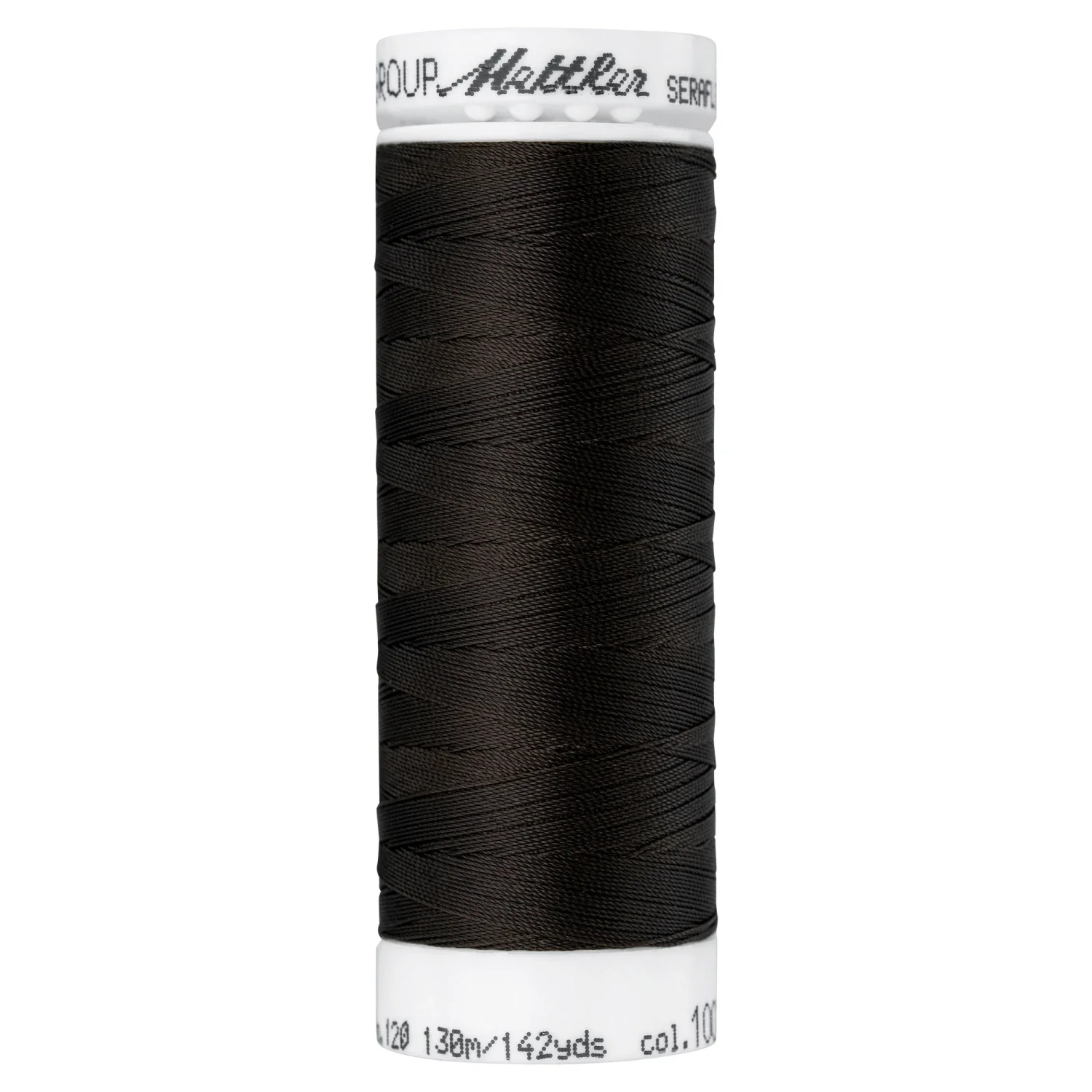 Mettler Seraflex Elastic Thread 50wt 130m/142yds 7840-1002 Very Dark Brown