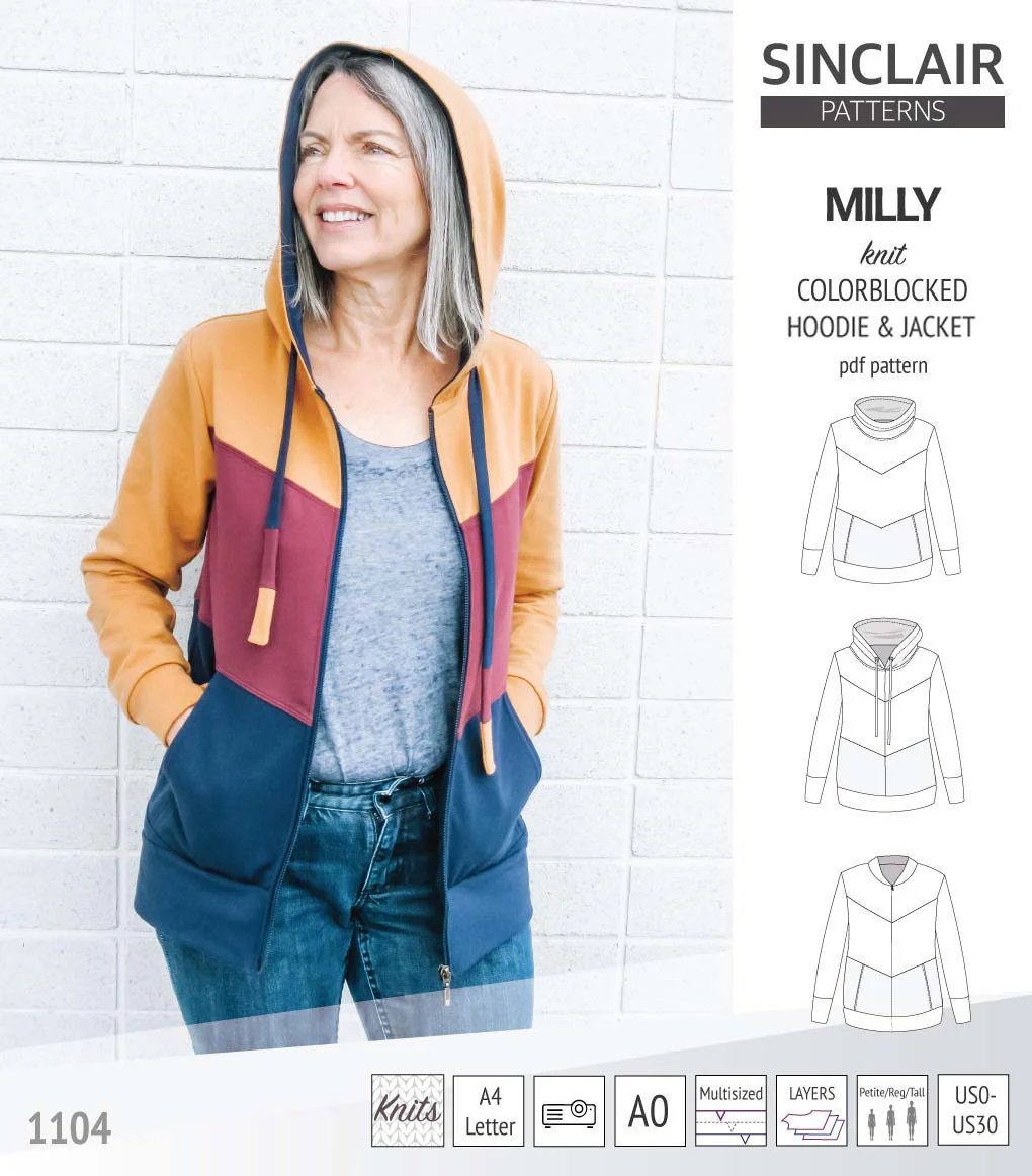 Sinclair Patterns Milly Jacket - XXS-4XL - PDF Pattern