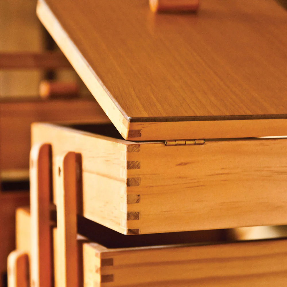Milward 3-Tier Medium Wooden Cantilever Sewing Box - Image 4