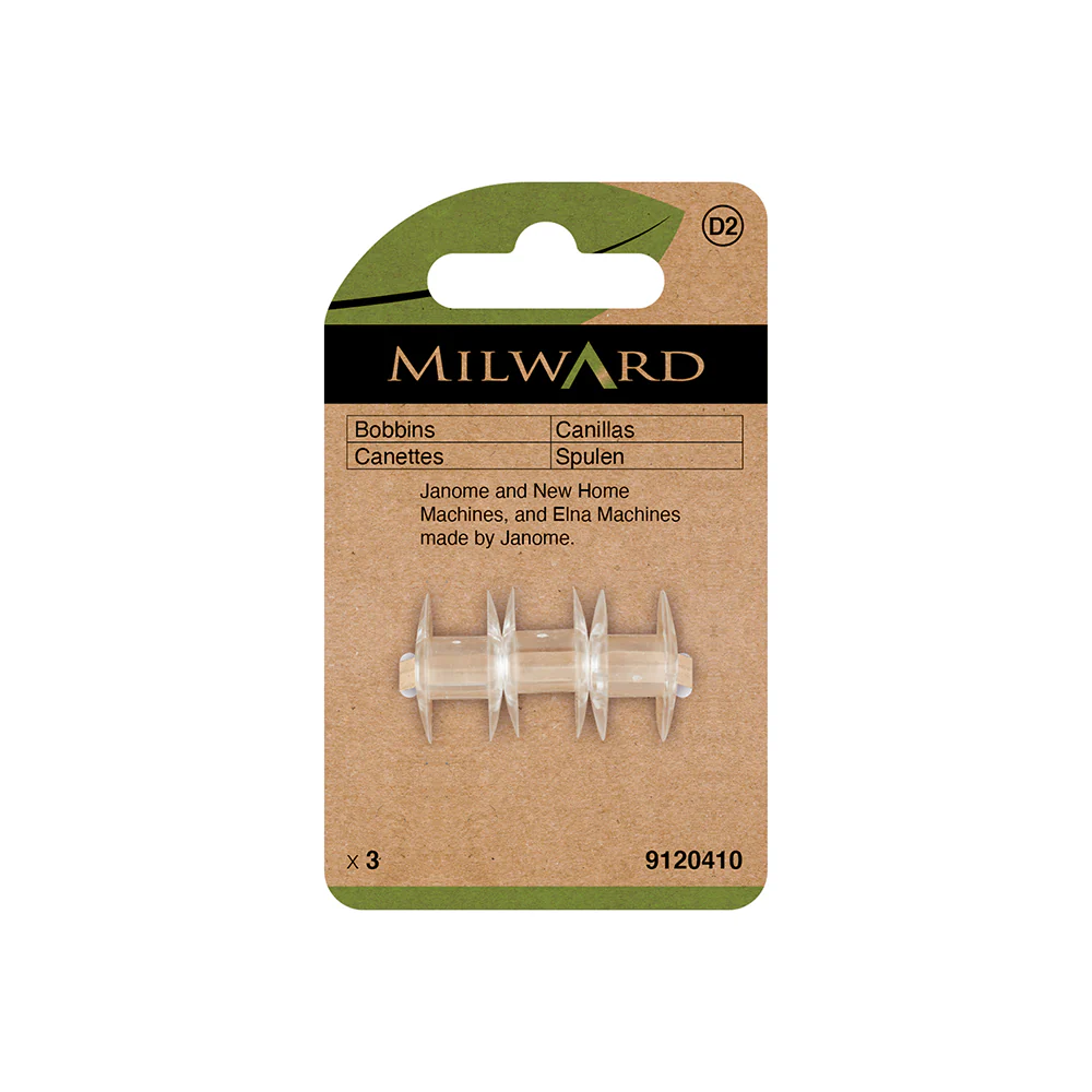 Milward Green Janome Bobbin - 3 piece