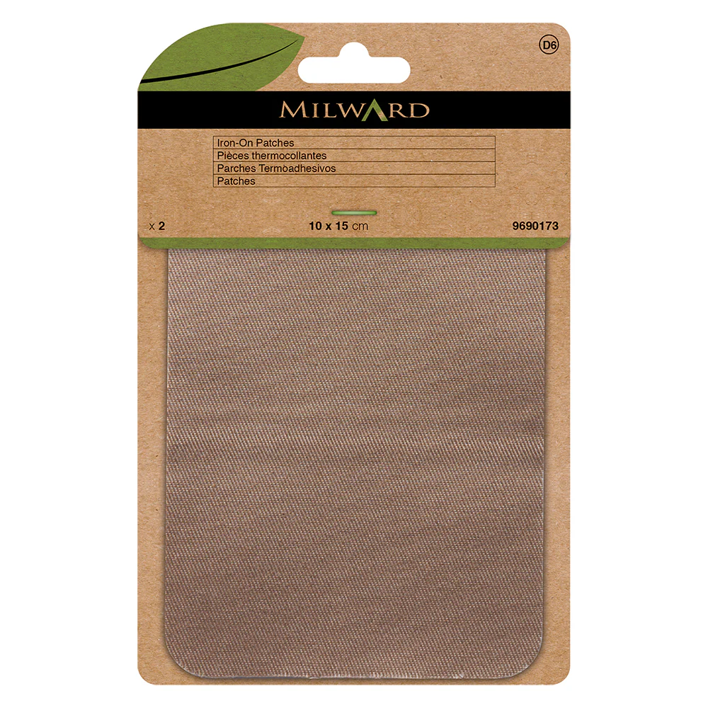 Milward Green Iron On Patch in Fawn 2 pieces