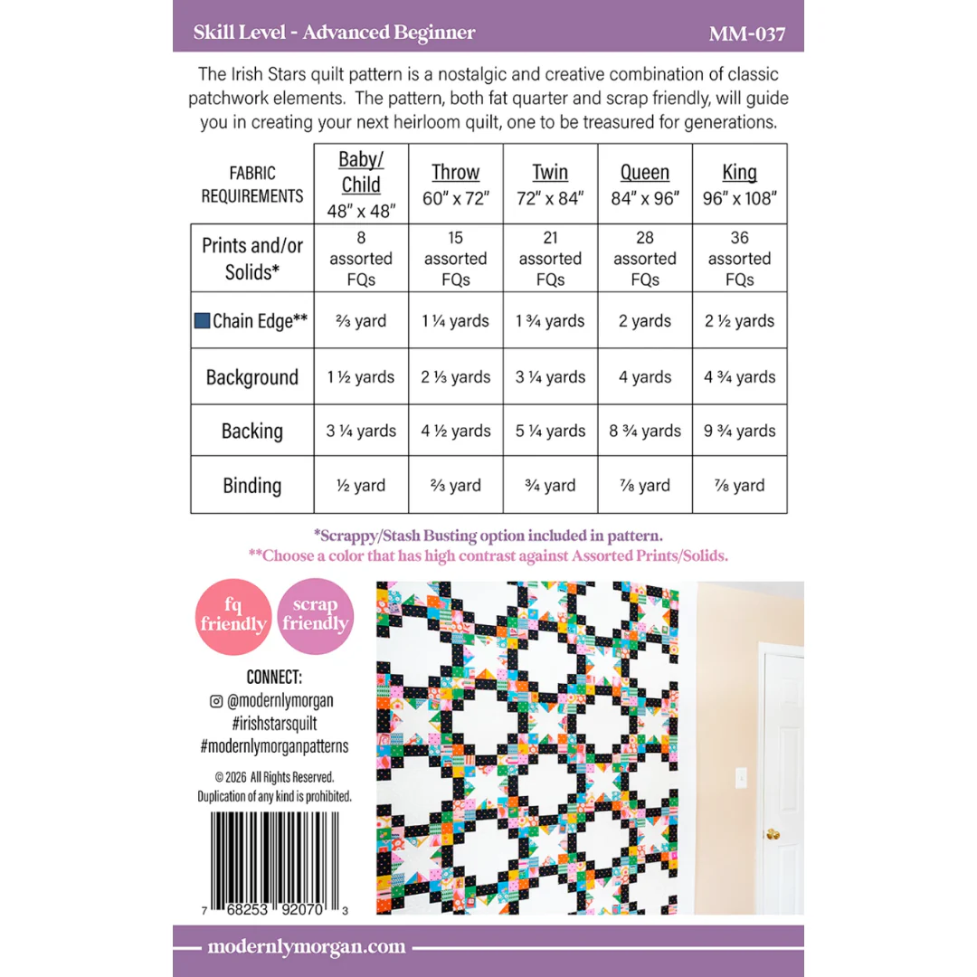 Modernly Morgan Irish Stars Quilt Pattern - Image 5