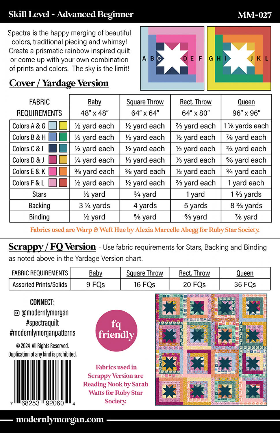 Modernly Morgan Spectra Quilt Pattern - Image 3