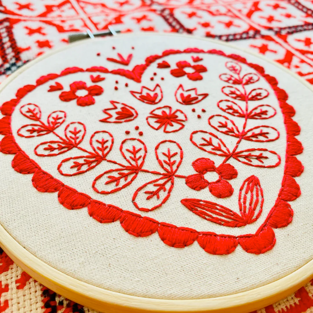 Nordic Heart Embroidery Kit - Image 2