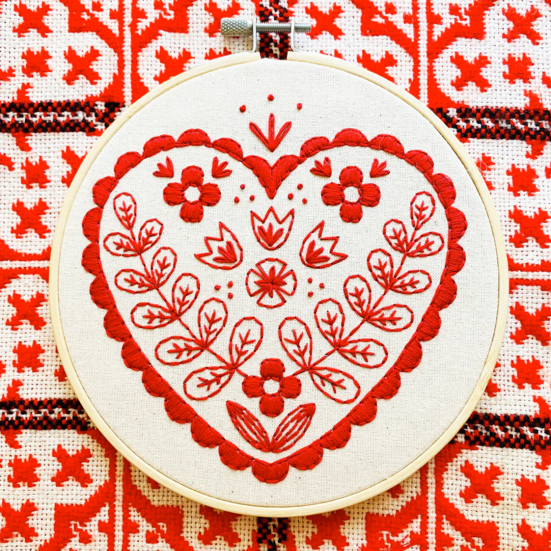Nordic Heart Embroidery Kit - Image 3