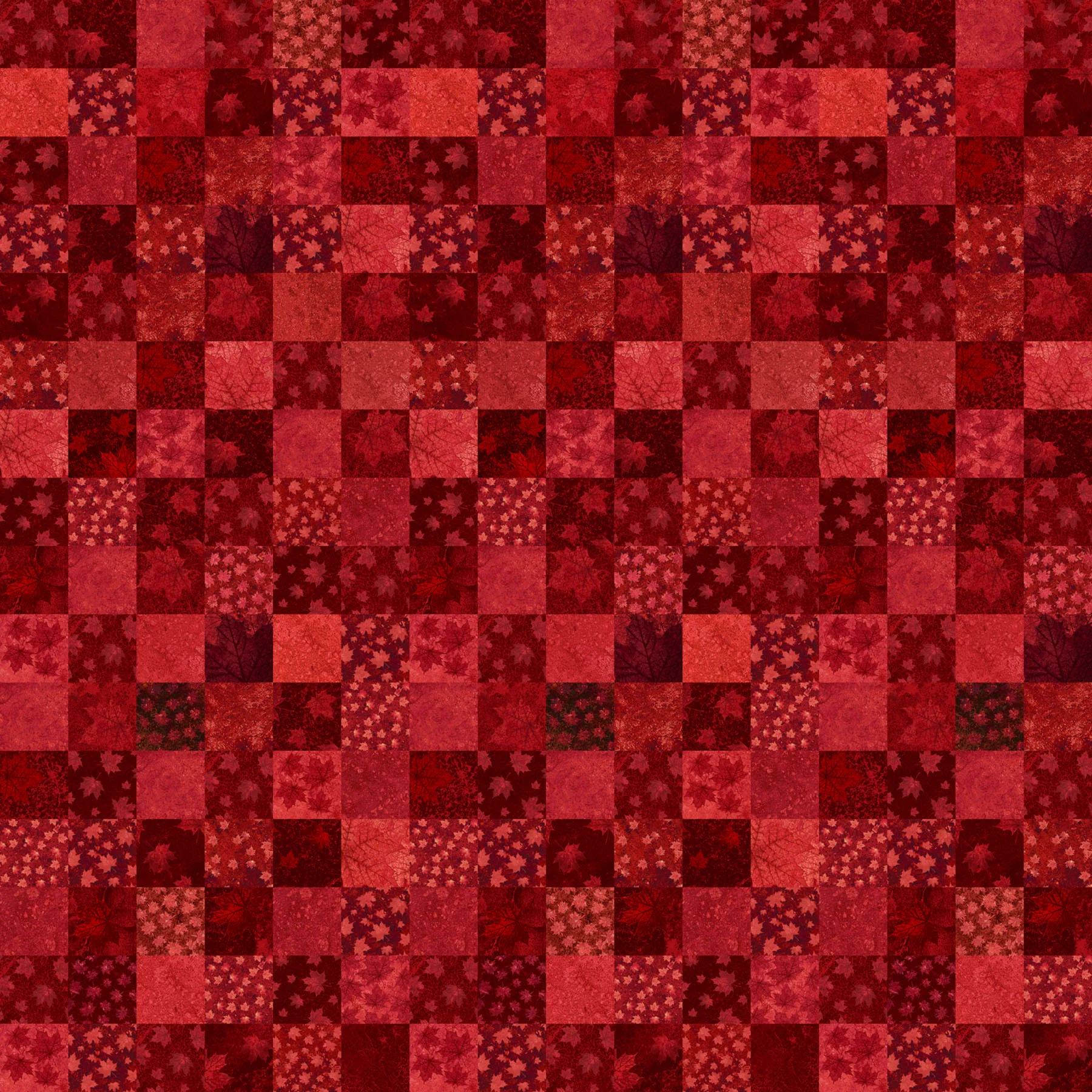 Northcott Oh Canada 14 - Stonehenge - Patchwork in Red