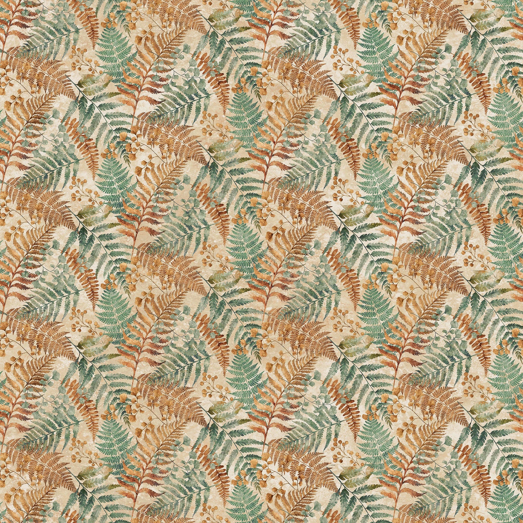 Northcott Rooted Leaves in Beige