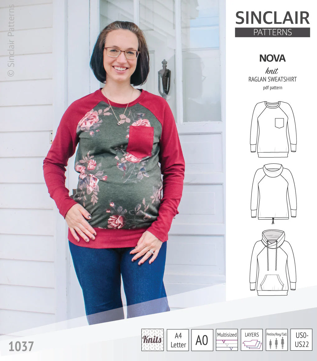 Sinclair Patterns Nova Sweatshirt - XXS-4XL - PDF Pattern - Image 27