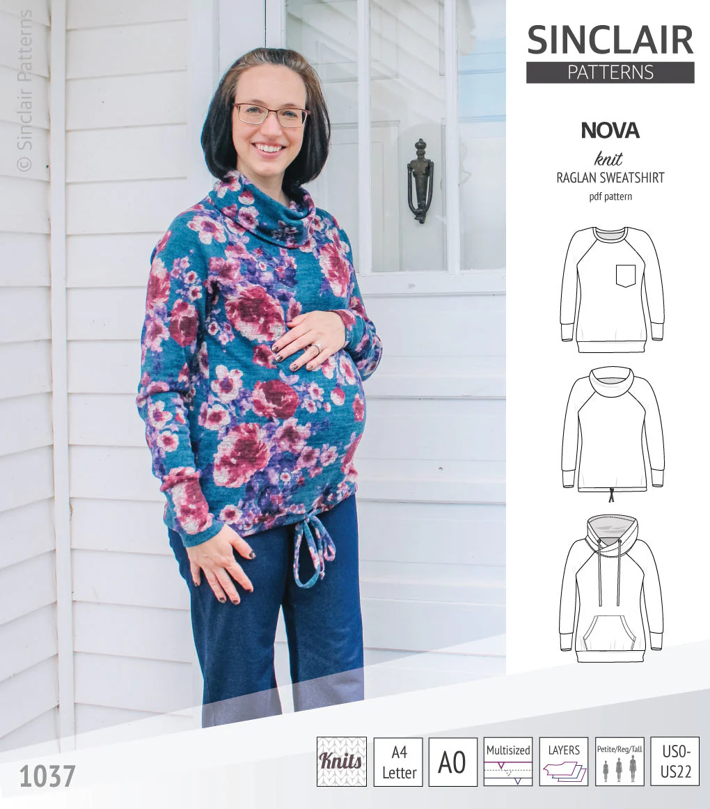 Sinclair Patterns Nova Sweatshirt - XXS-4XL - PDF Pattern - Image 28
