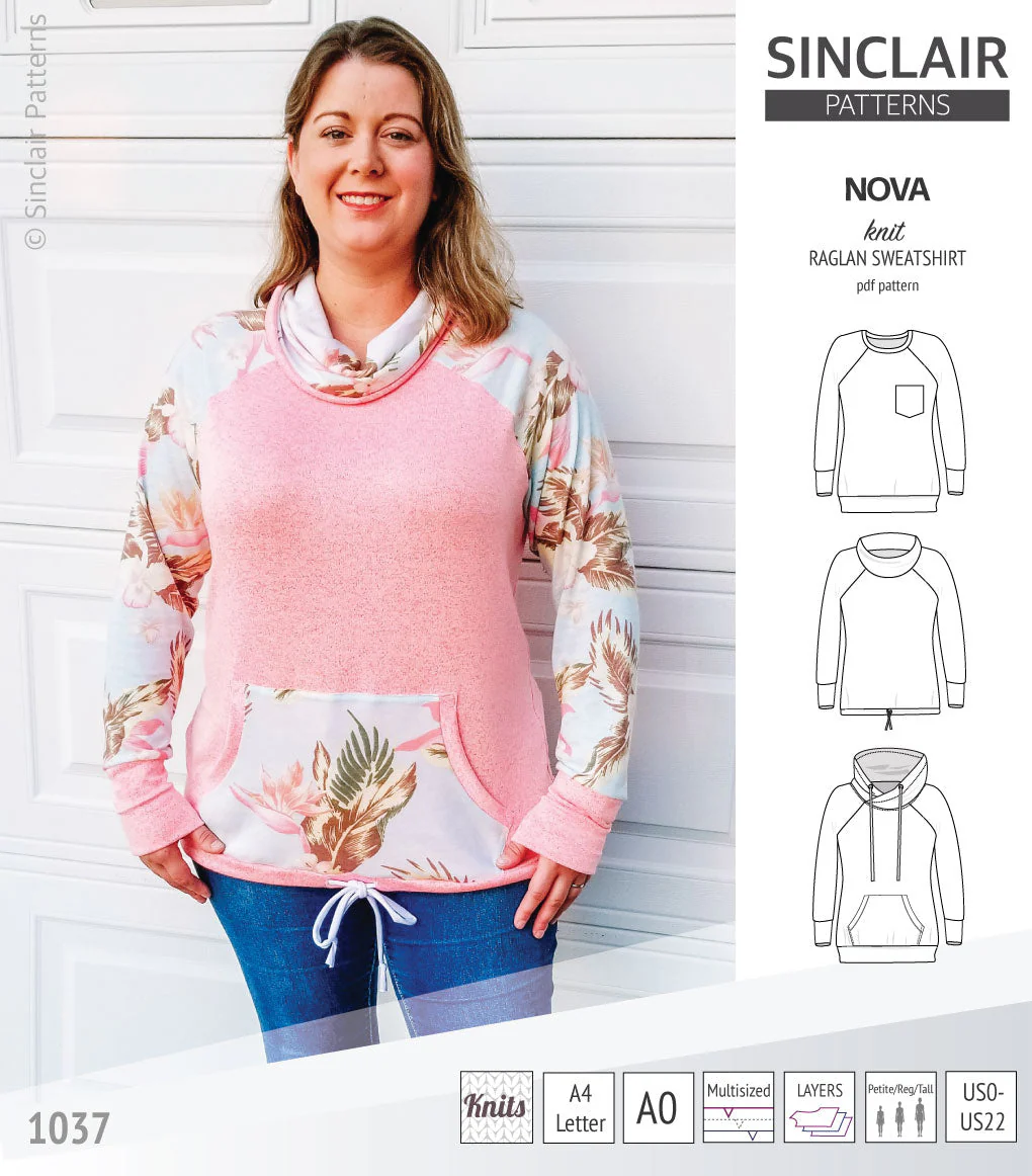 Sinclair Patterns Nova Sweatshirt - XXS-4XL - PDF Pattern - Image 29