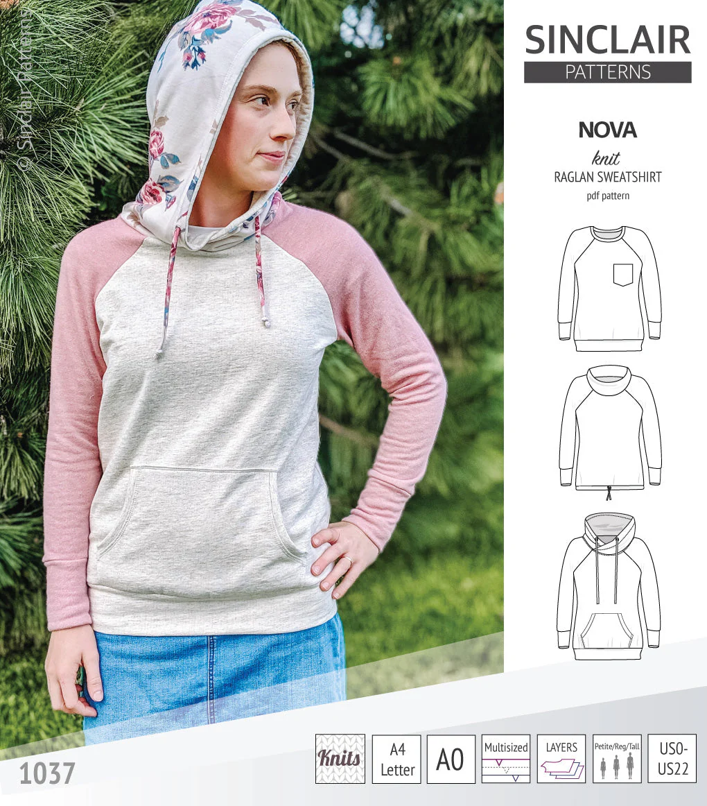 Sinclair Patterns Nova Sweatshirt - XXS-4XL - PDF Pattern - Image 32