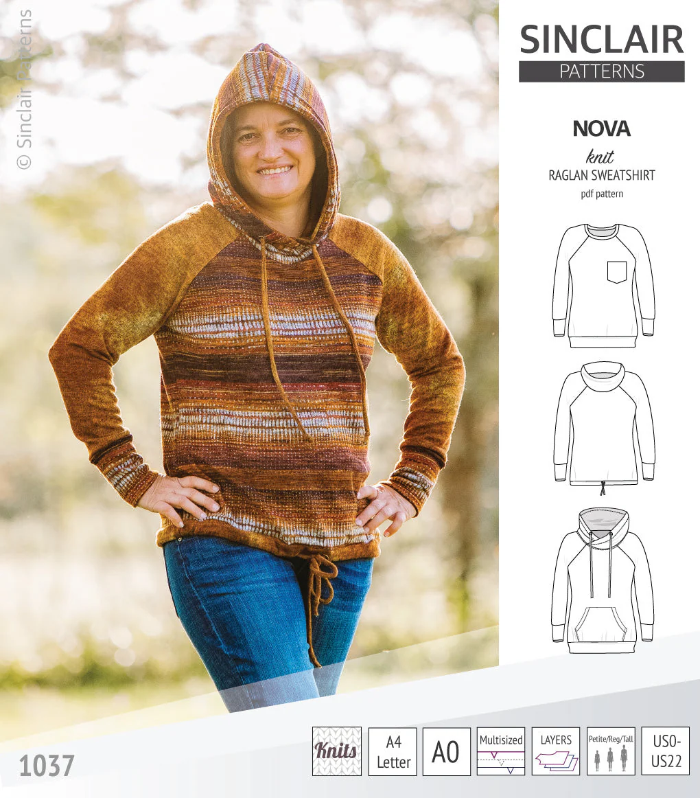 Sinclair Patterns Nova Sweatshirt - XXS-4XL - PDF Pattern - Image 35