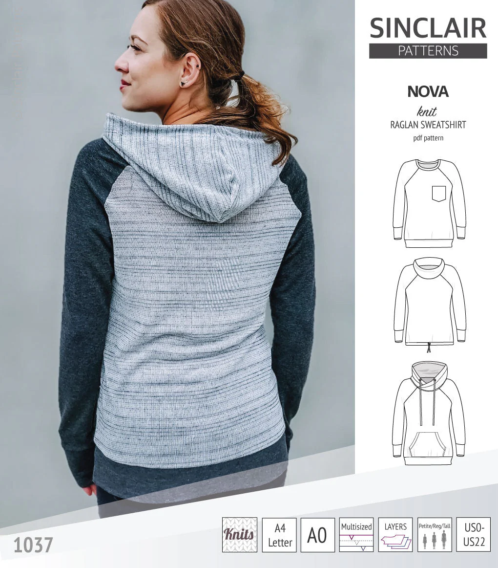Sinclair Patterns Nova Sweatshirt - XXS-4XL - PDF Pattern - Image 4