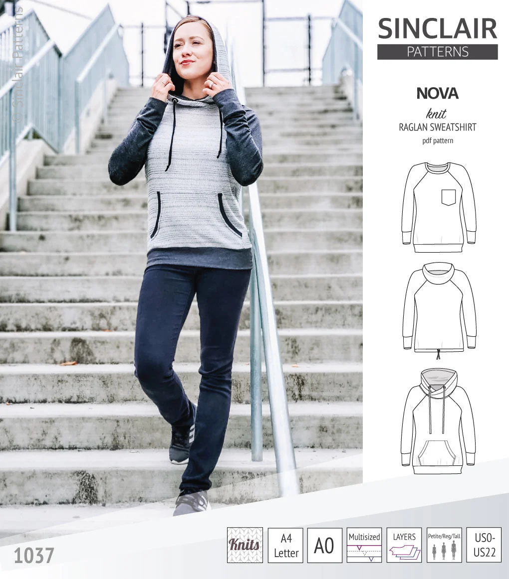 Sinclair Patterns Nova Sweatshirt - XXS-4XL - PDF Pattern - Image 5